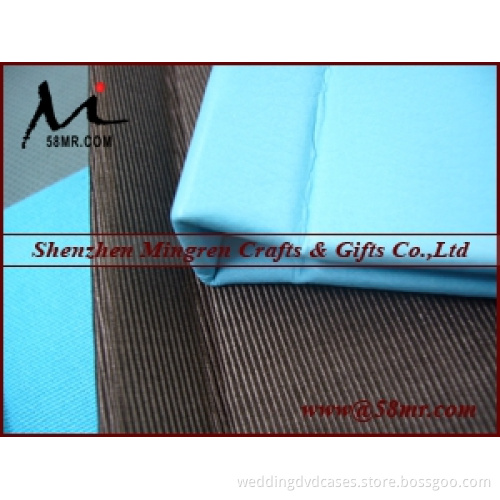 Leather Fabric Cloth Document File Book Folder Clip Holder